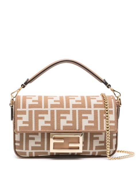 fendi brooch mini baguette|fendi mini cross body bag.